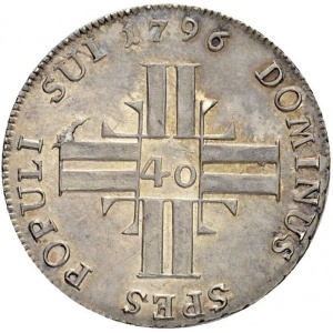 Реверс монеты Город Люцерн, 40 крейцеров, 1796