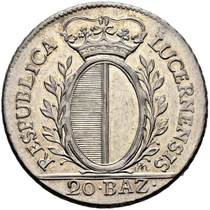 Аверс монеты Город Люцерн, 20 батценов, 1795