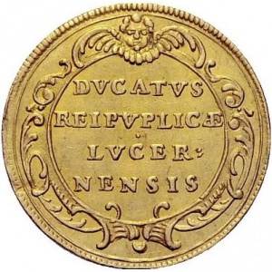 Реверс монеты Город Люцерн, 1 дукат, 1695