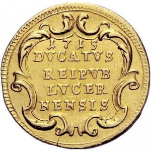 Аверс монеты Город Люцерн, 1 дукат, 1715