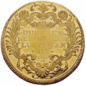 Реверс монеты Город Люцерн, 3 дуката, 1741