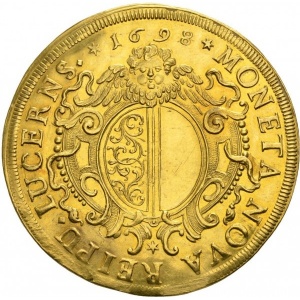 Аверс монеты Город Люцерн, 4 дуката, 1698