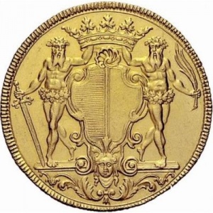 Аверс монеты Город Люцерн, 4 дуката, 1741