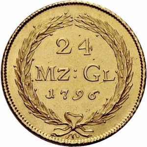 Реверс монеты Город Люцерн, 24 мюнцгульдена, 1794-1796