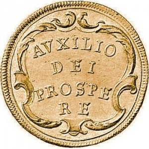 Реверс монеты Город Люцерн, 5 дукатов, 1714, Надпись на реверсе