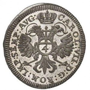Реверс монеты Регенсбург, 4 крейцера, 1744