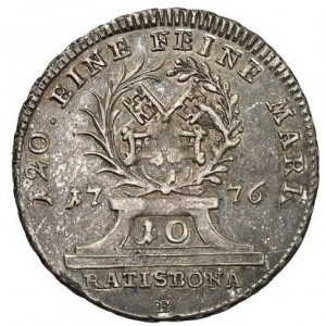 Аверс монеты Регенсбург, 10 крейцеров, 1776-1781