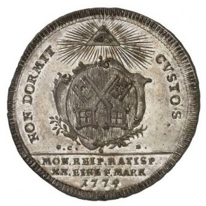 Аверс монеты Регенсбург, ½ талера, 1774