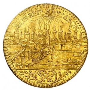 Реверс монеты Регенсбург, ½ дуката, 1742