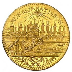 Реверс монеты Регенсбург, ½ дуката, 1742