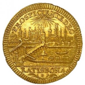 Реверс монеты Регенсбург, ½ дуката, 1742