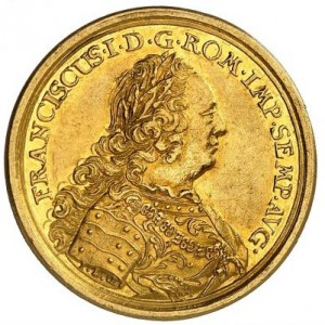 Реверс монеты Регенсбург, 2 дуката, 1745