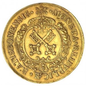 Аверс монеты Регенсбург, 10 дукатов, 1705