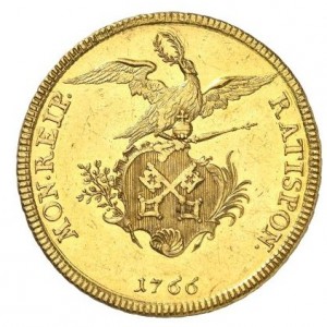 Аверс монеты Регенсбург, 10 дукатов, 1766