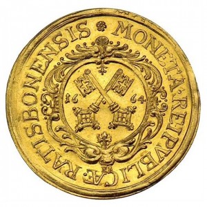Аверс монеты Регенсбург, 4 дуката, 1664