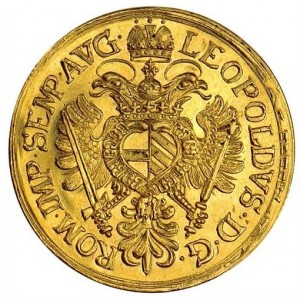 Реверс монеты Регенсбург, 4 дуката, 1664