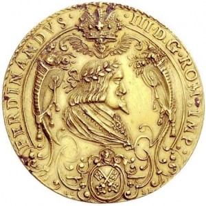 Реверс монеты Регенсбург, 9 дукатов, 1641, Заседание рейхстага правителей Священной Римской империи