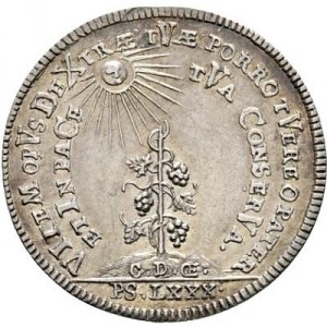 Реверс монеты Регенсбург, 1 дукат, 1742, 200 лет Реформации - серебро