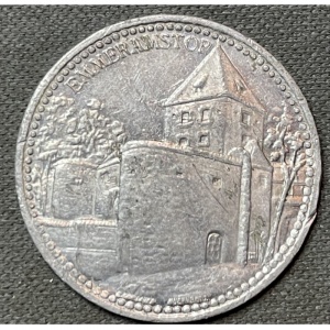 Аверс монеты Регенсбург, 50 пфеннигов, 1922, Частный выпуск - Регенсбургский трамвай. Эммерамстор