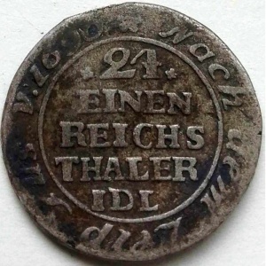 Реверс монеты Померания, 1/24 талера, 1763