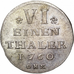 Реверс монеты Померания, ⅙ талера, 1760-1761