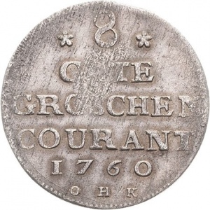 Реверс монеты Померания, 8 грошей, 1760-1761