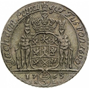 Реверс монеты Померания, ⅔ талера, 1763
