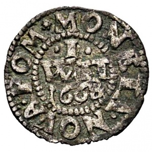 Реверс монеты Померания, 1 виттен, 1668-1670