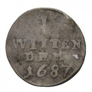 Реверс монеты Померания, 1 виттен, 1687