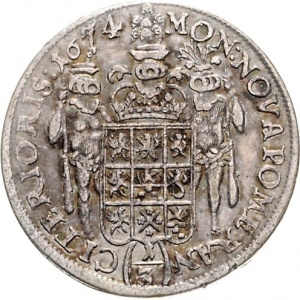 Реверс монеты Померания, ⅓ талера, 1674-1675