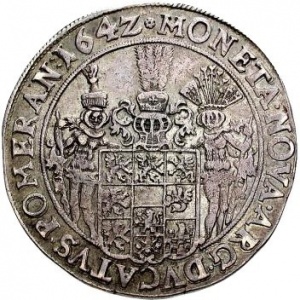 Реверс монеты Померания, 1 талер, 1642-1654