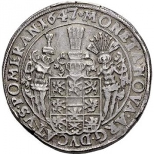 Реверс монеты Померания, 2 талера, 1642-1647