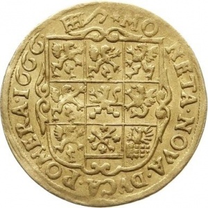 Реверс монеты Померания, 1 дукат, 1666