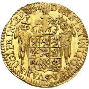 Реверс монеты Померания, 1 дукат, 1673-1674