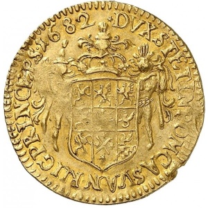 Реверс монеты Померания, 1 дукат, 1682