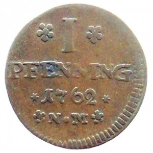 Реверс монеты Трир, 1 пфенниг, 1757-1762