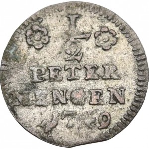 Реверс монеты Трир, ½ питерменгера, 1746-1751