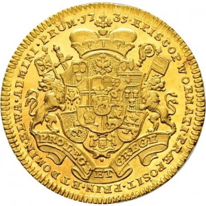 Реверс монеты Трир, 2 дуката, 1735-1752