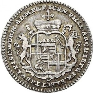 Аверс монеты Трир, 1/32 талера, 1768, Смерть архиепископа. Без львов на аверсе