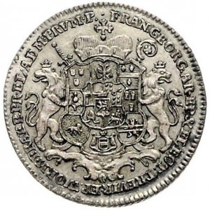 Аверс монеты Трир, ⅛ талера, 1756, Смерть архиепископа