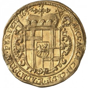Реверс монеты Трир, 1 дукат, 1654-1656