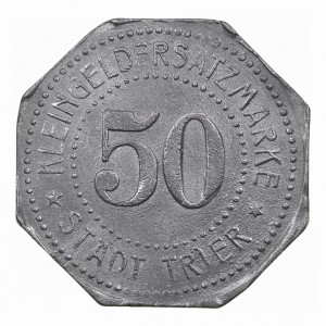 Реверс монеты Трир, 50 пфеннигов, 1919, Цинк, не магнетик