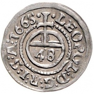 Реверс монеты Висмар, 1/48 талера, 1662-1695