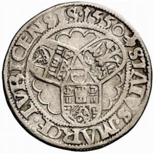 Реверс монеты Висмар, ½ марки, 1550