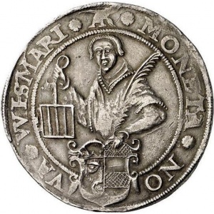Реверс монеты Висмар, 1 талер, 1582-1591