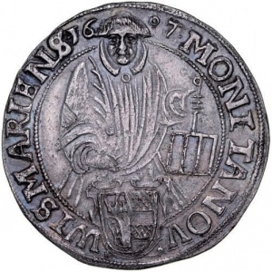 Реверс монеты Висмар, 1 талер, 1606-1607