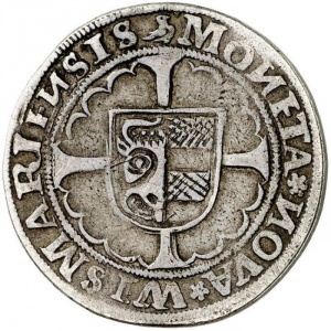 Аверс монеты Висмар, 1 марка, 1550