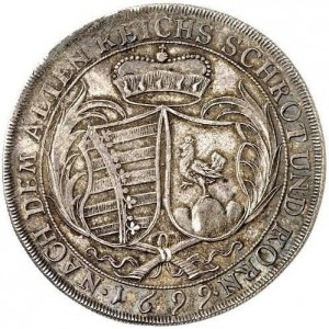 Реверс монеты Хеннеберг-Ильменау, ½ талера, 1699