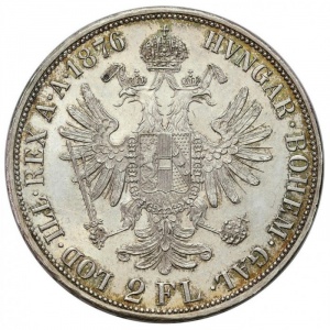 Реверс монеты Австрийская империя, 2 флорина, 1872-1892