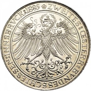 Аверс монеты Австрийская империя, 2 флорина, 1885, Второй федеральный стрелковый фестиваль